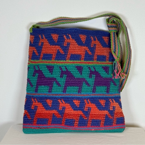 NWT Guatemala Hand Woven Bag Adjustable Strap Crossbody or shoulder Colorful - Picture 5 of 12